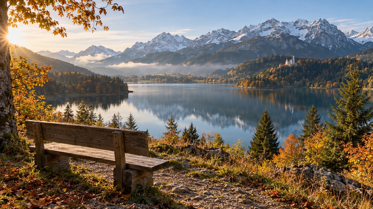 Herbstlicher Bergsee im Allgäu – Symbolbild